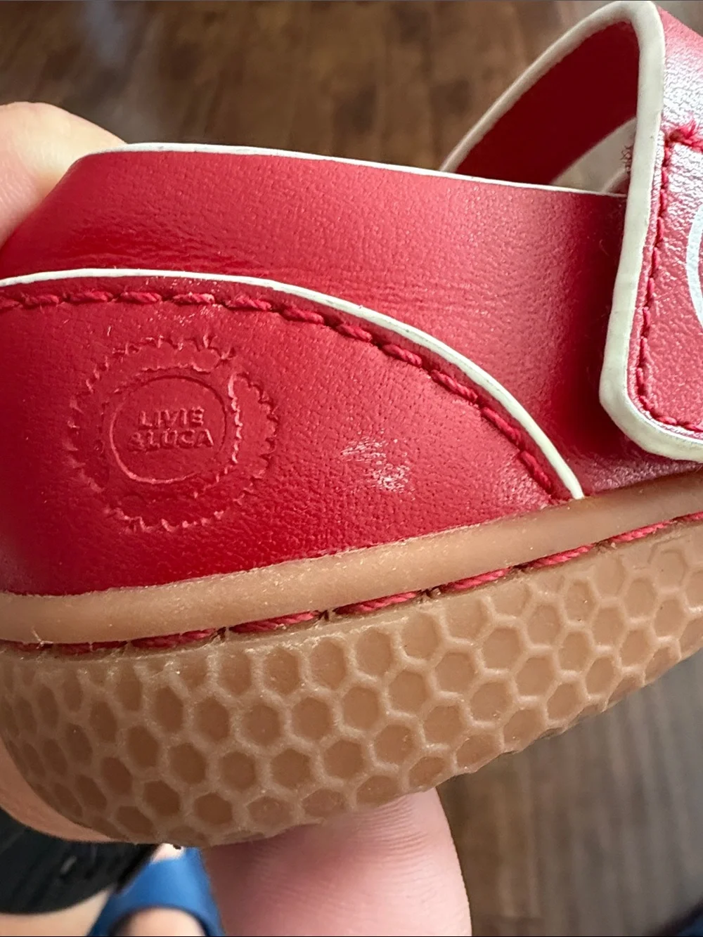 Livie & Luca Red Mary Jane Double-Strap Kids Shoes